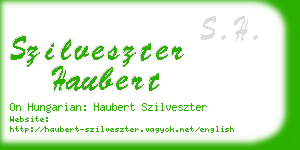 szilveszter haubert business card